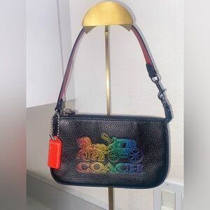 CCA-Coach Ombré Horse and Carriage Leather Nolita 19 Shoulder Bag EUC